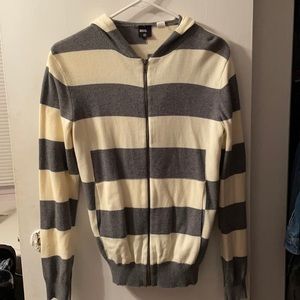 BDG Striped Zip-up Hoodie